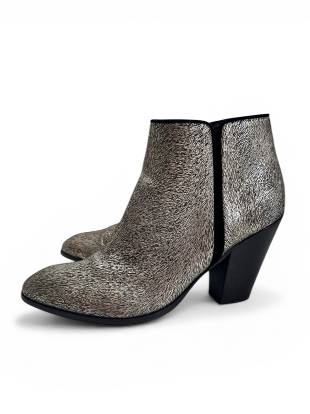 Giuseppe Zanotti Metallic Leather/Suede Ankle Boots